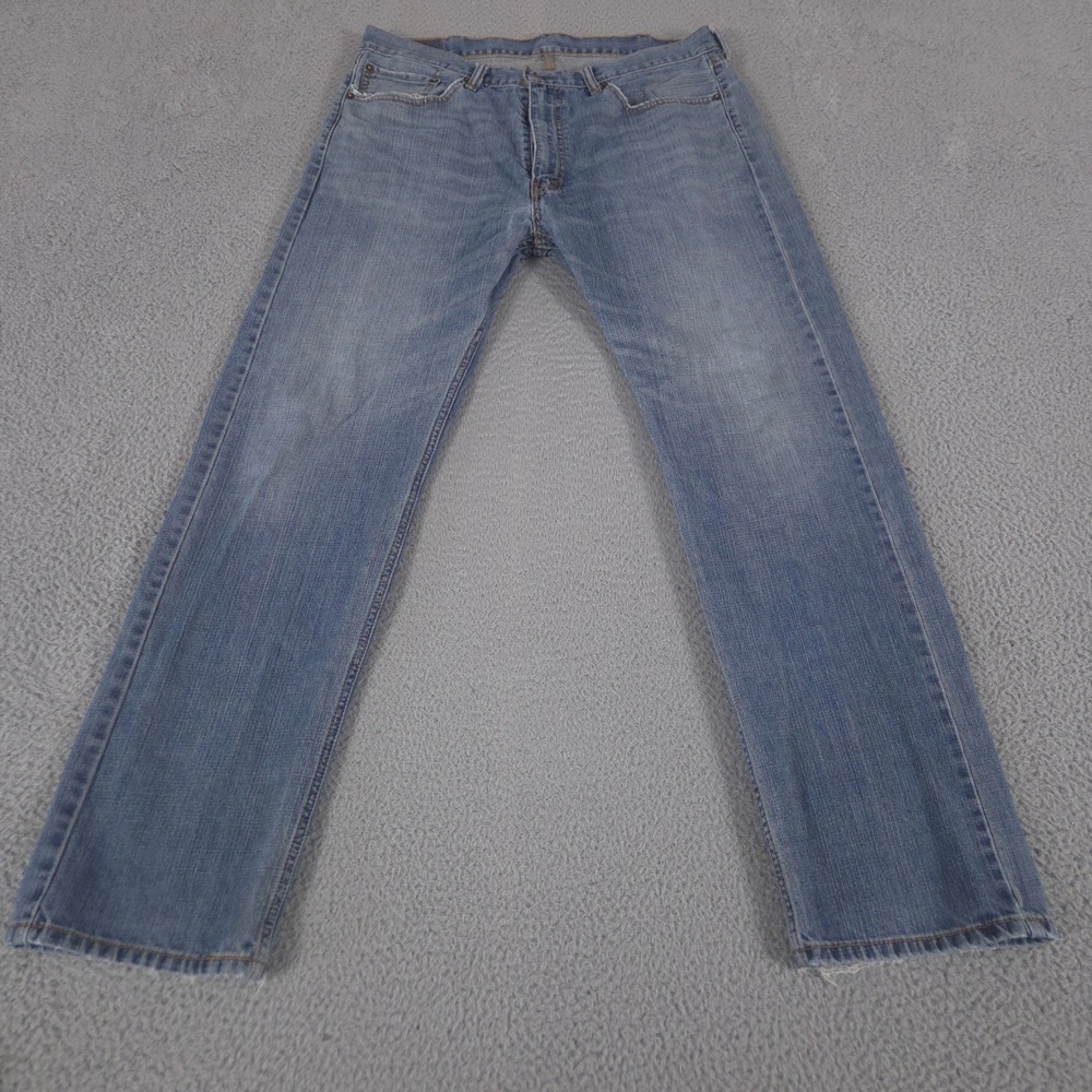Levi's Jeans Mens 38x34 Blue 505 Regular‎ Fit Straight Leg Denim Workwear Pants